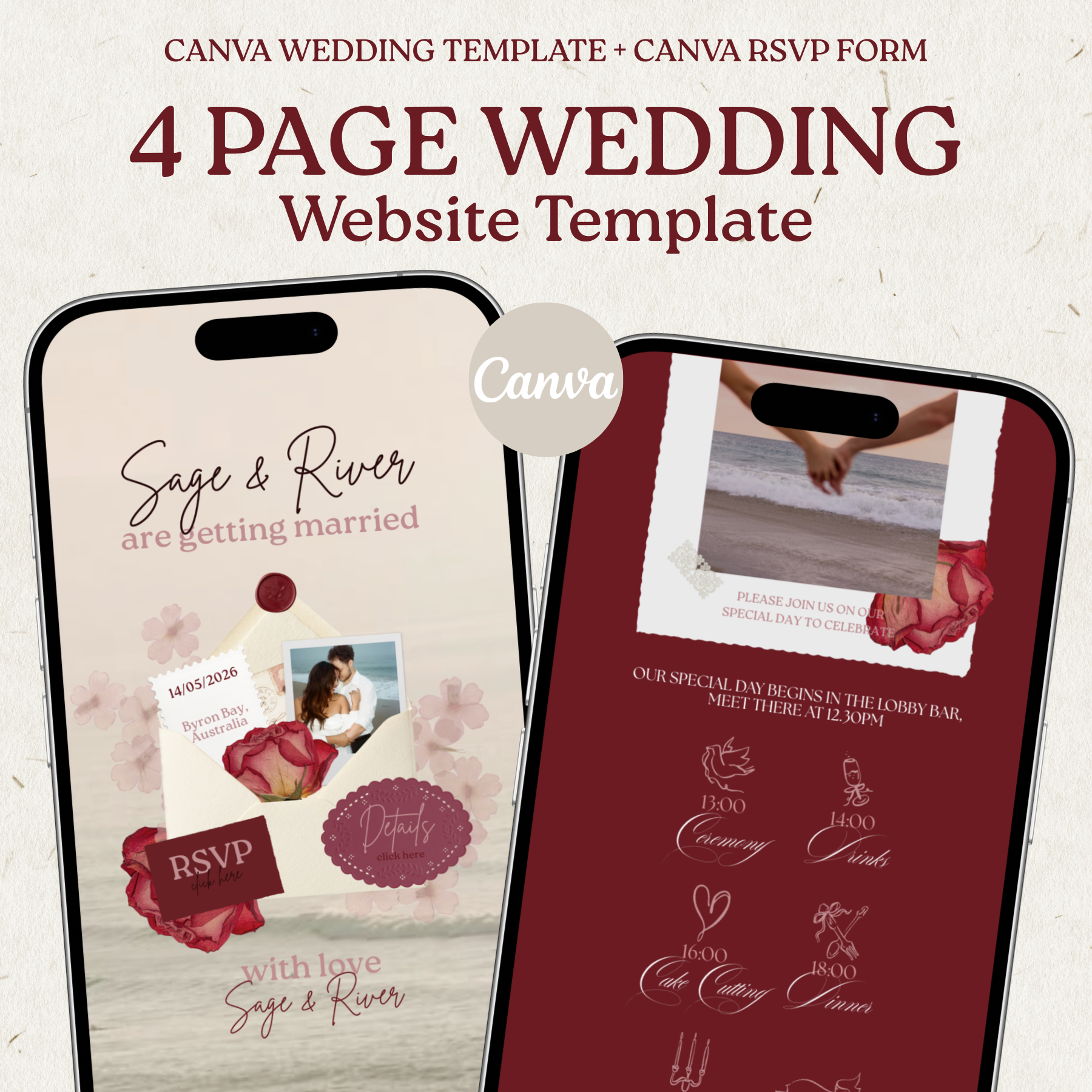 Burgundy - RSVP Wedding Website