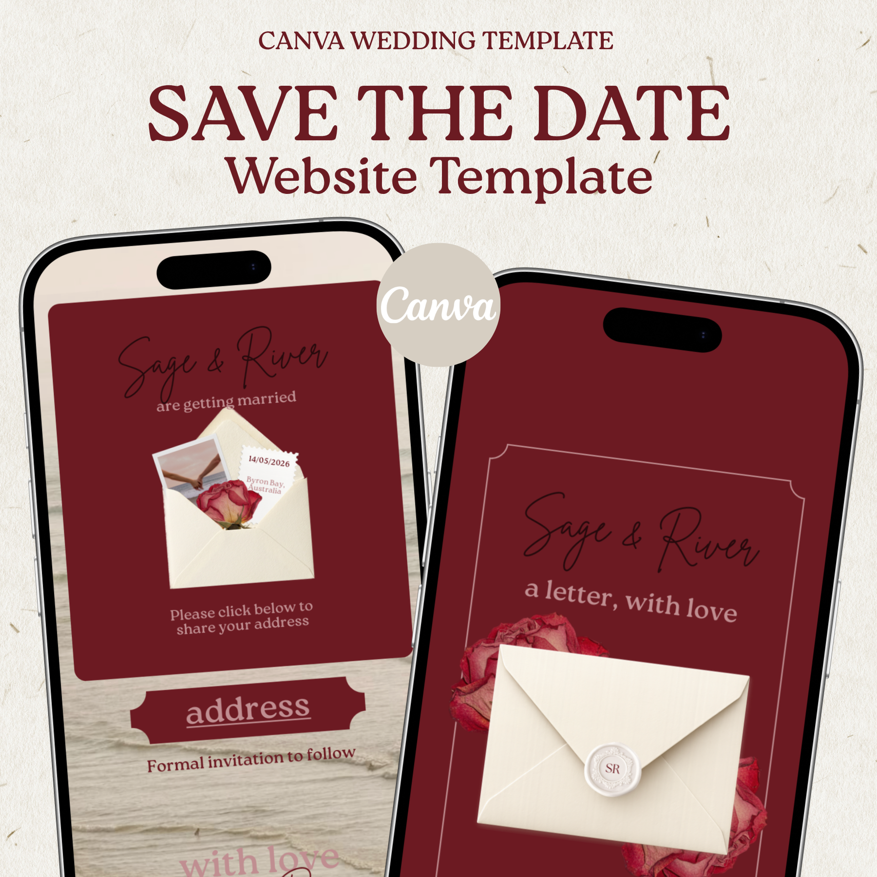 Burgundy - Save the Date